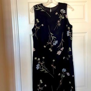 Black Dress with Floral Design